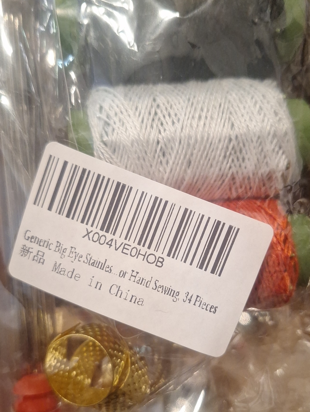 Hand Sewing Thread and Thimble Set - 7 Pk Bundle !!